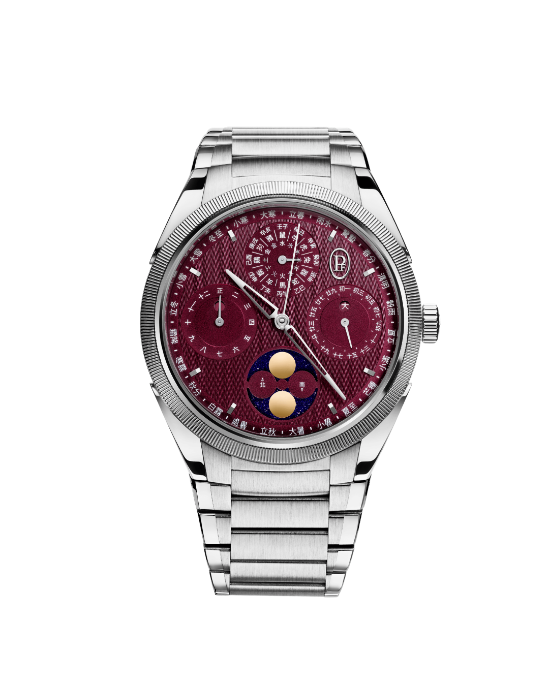 TONDA PF XIALI CHINESE CALENDAR STEEL PLATINUM IMPERIAL RED
