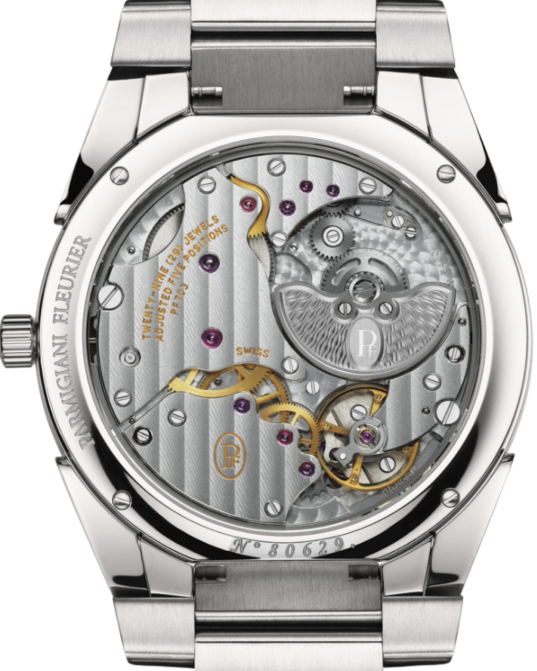 TONDA PF MICRO-ROTOR NO DATE STEEL PLATINUM GOLDEN SIENA