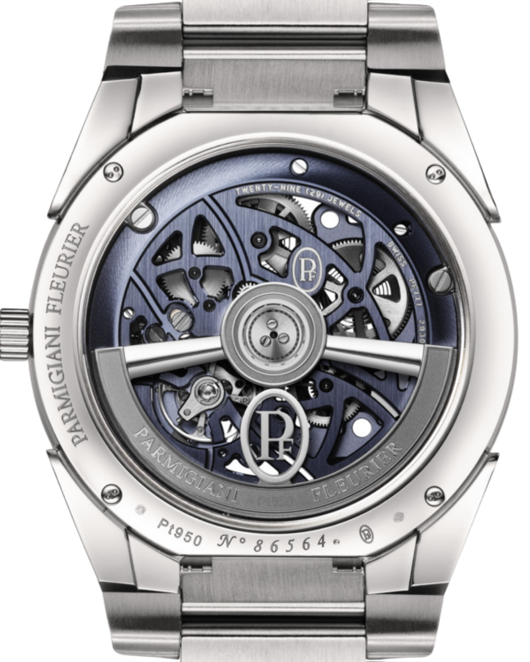 TONDA PF SKELETON PLATINUM MILANO BLUE