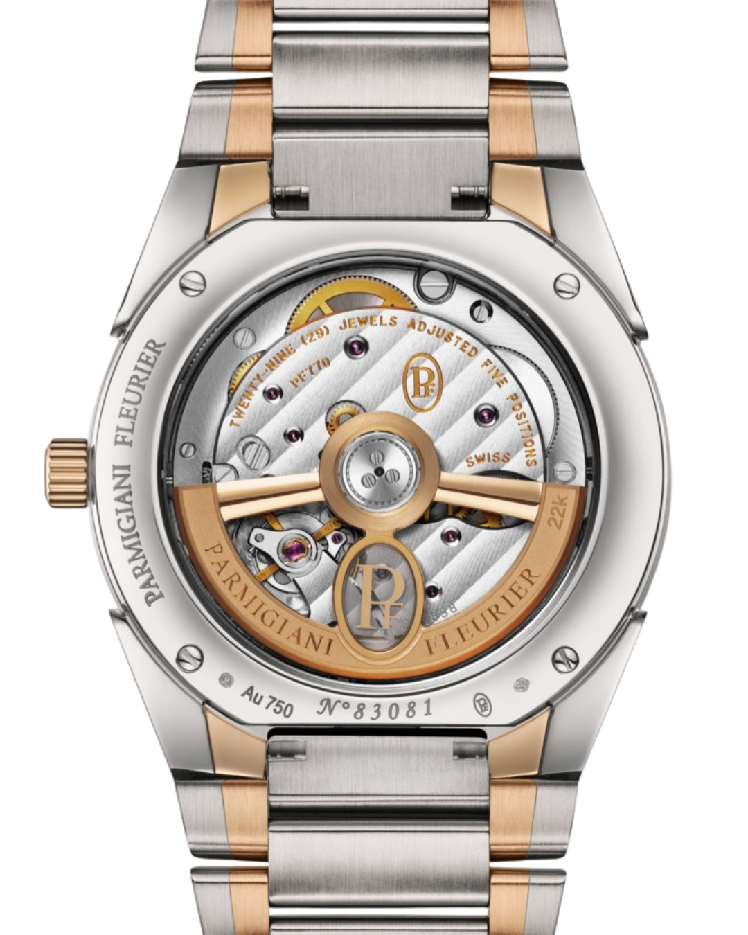 TONDA PF AUTOMATIC STEEL ROSE GOLD WHITE CITRINE SET