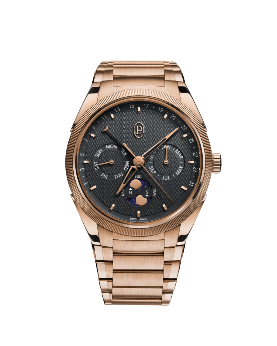 TONDA PF GREGORIAN ANNUAL CALENDAR ROSE GOLD WARM GREY