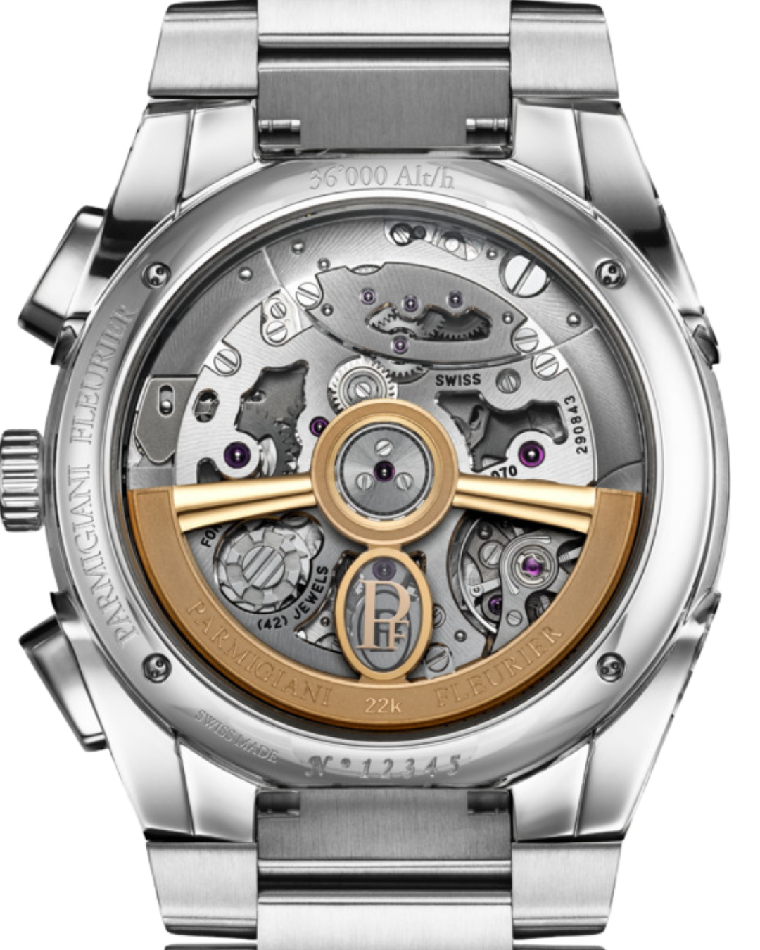 TONDA PF CHRONOGRAPH 40MM NO DATE STEEL PLATINUM MINERAL BLUE COSC