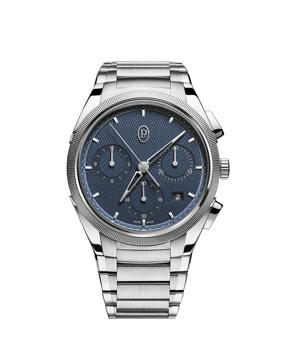 TONDA PF CHRONOGRAPH STEEL PLATINUM MILANO BLUE COSC