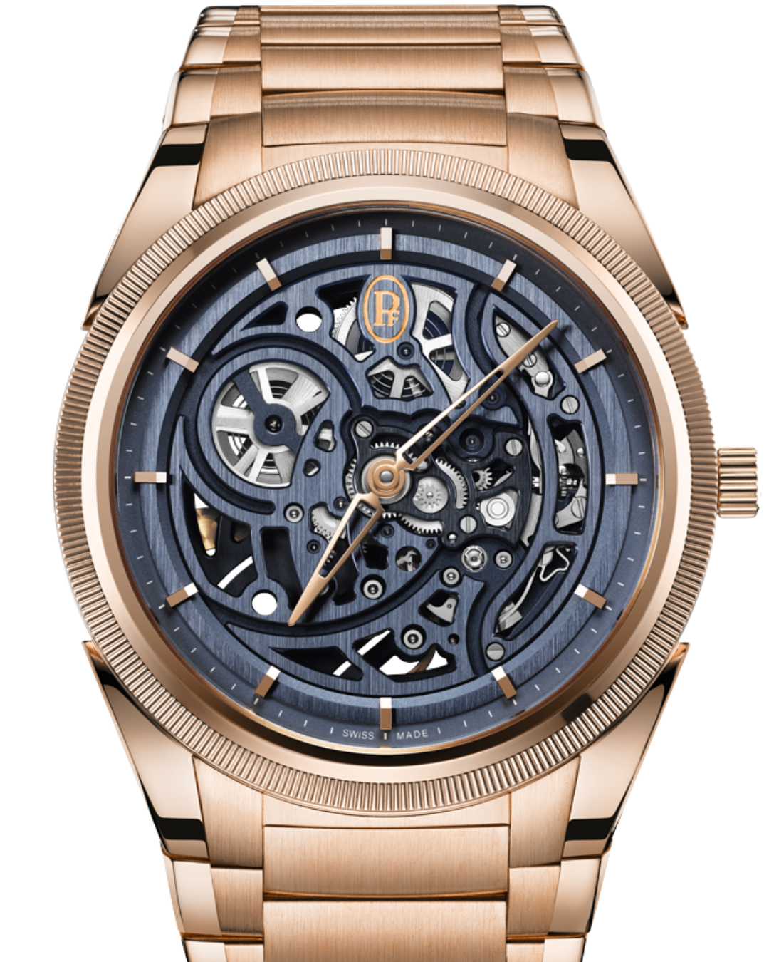 TONDA PF GMT RATTRAPANTE ROSE GOLD MILANO BLUE