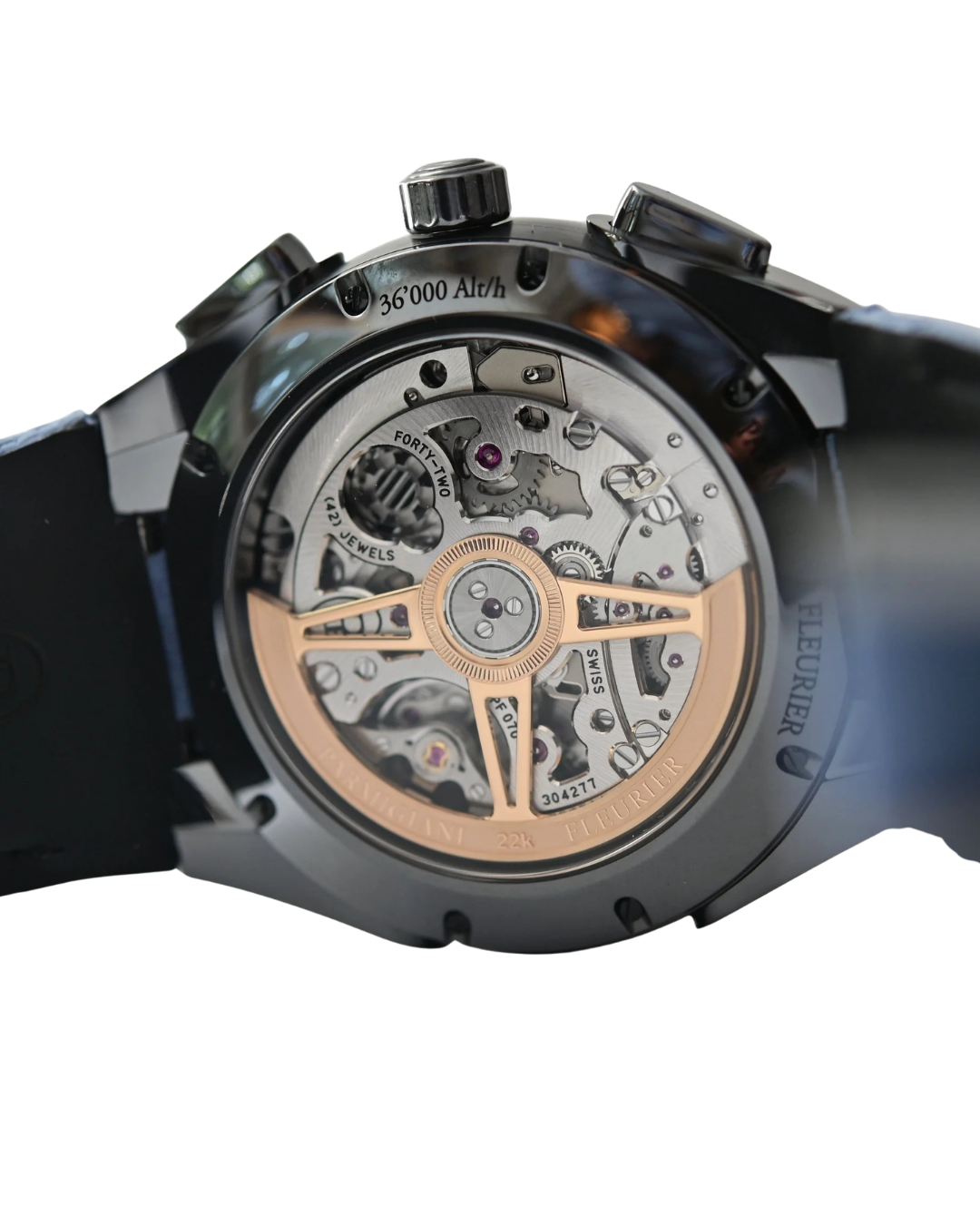 TONDA PF SPORT CHRONOGRAPH NO DATE ULTRA-CERMET BLACKOR & MINERAL BLUE COSC