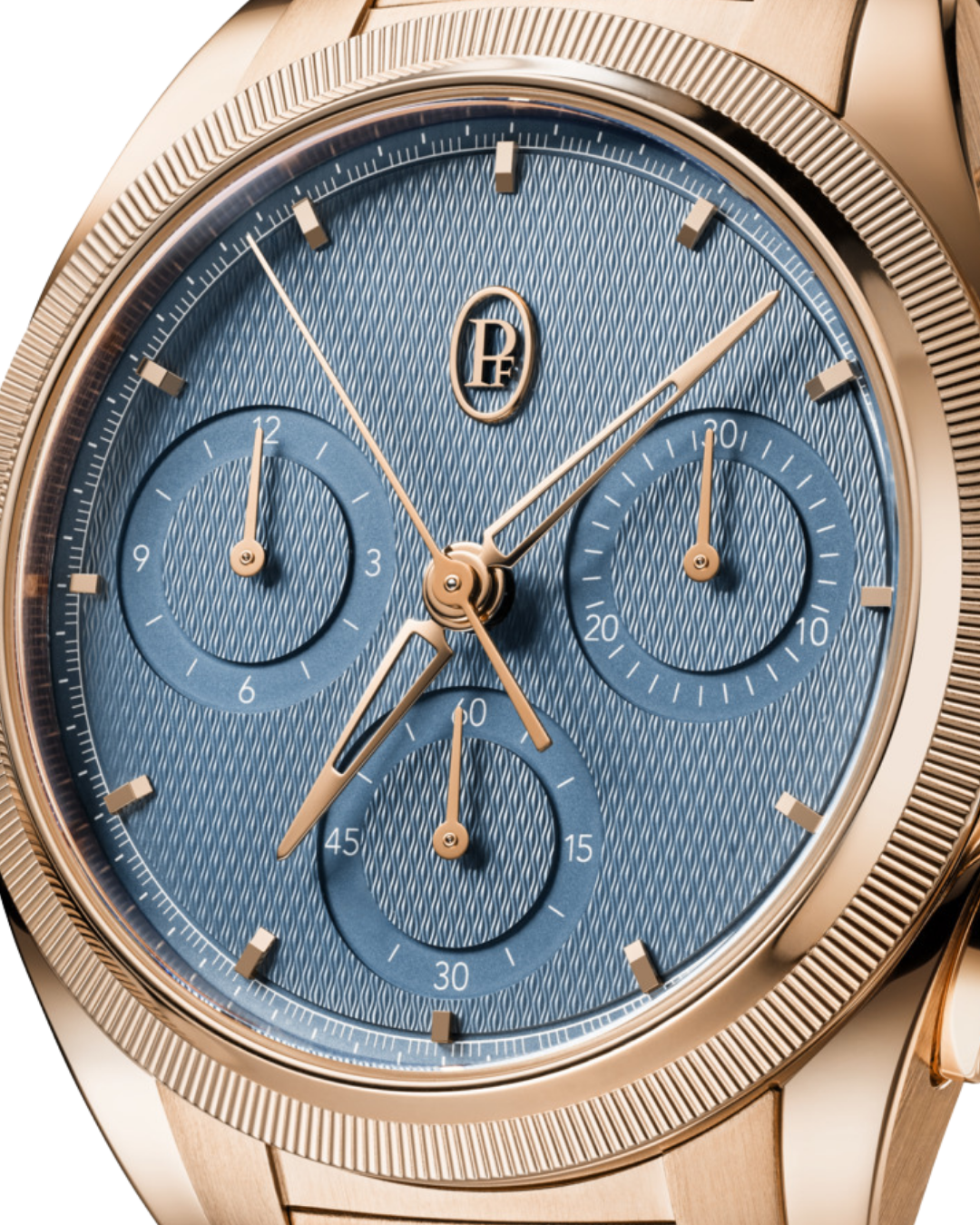 TONDA PF CHRONOGRAPH 40MM NO DATE ROSE GOLD MINERAL BLUE COSC